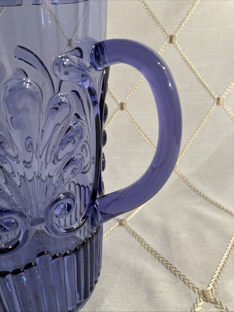 Le Cadeaux Fleur Acrylic Blue Pitcher