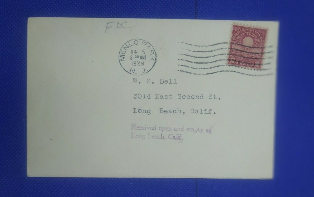FDC 654  Menlo Park NJ