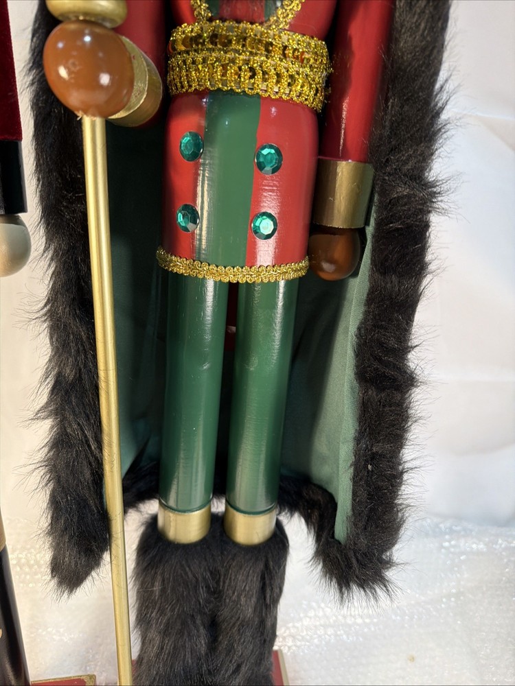 42" Christmas Black African American King Nutcracker Crown&Nutcracker Guards Set