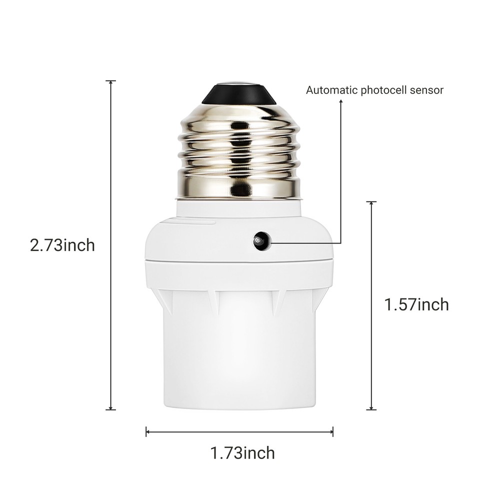 DEWENWILS Dusk to Dawn Light Bulb Socket Light Sensor Socket for Light Fixtures