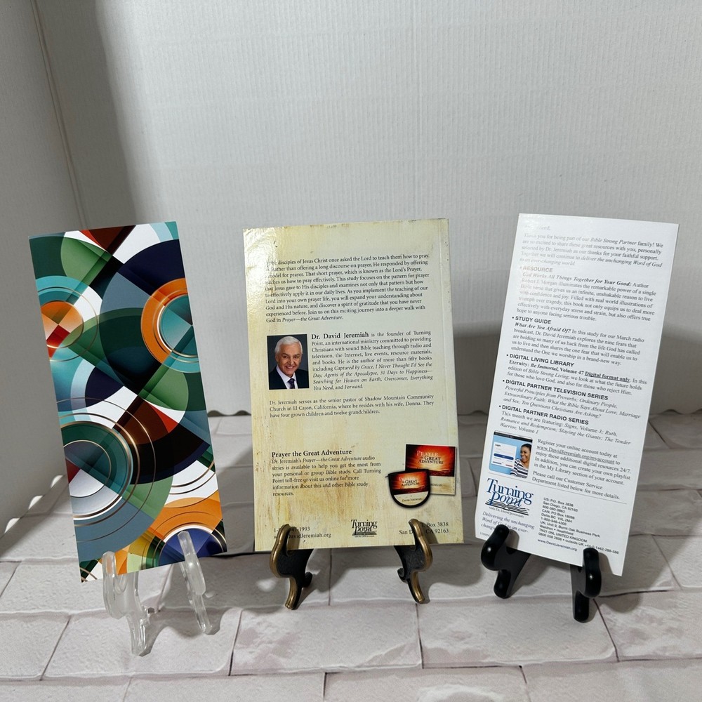 David Jeremiah Prayer The Great Adventure Study Guide Book, pamphlet, & Bookmark