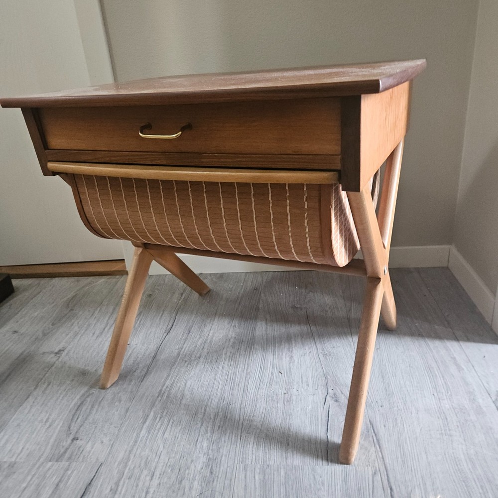 MID CENTURY Norwegian Sewing Table