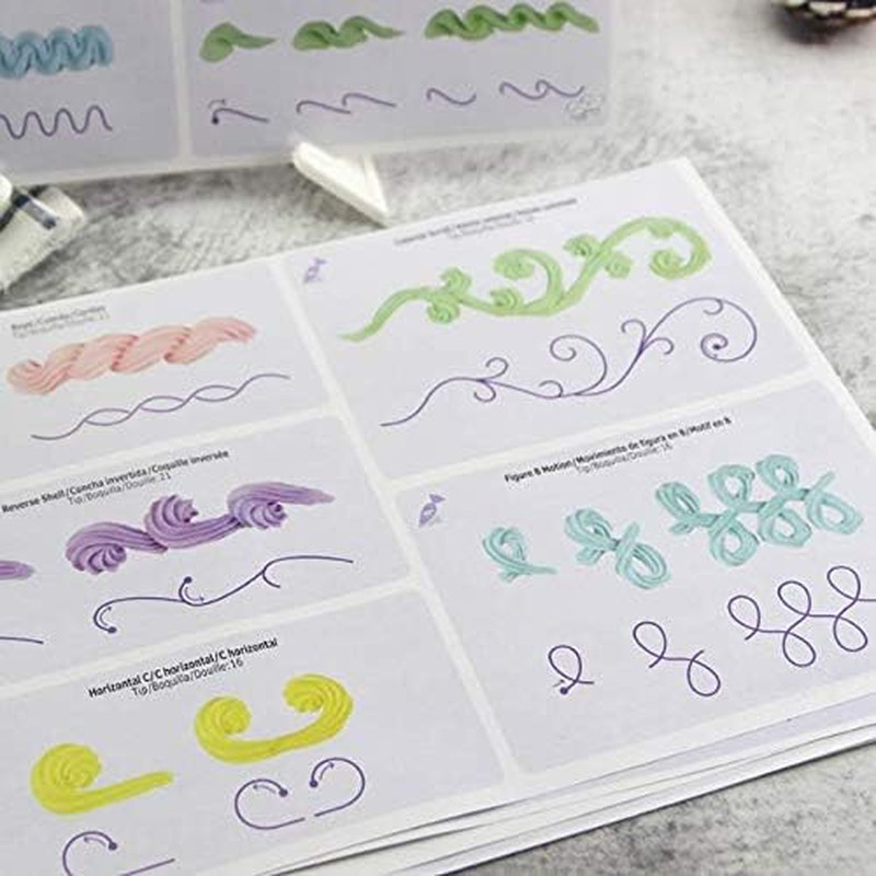 23 Sheets/Set Cake Decorating Practice Board Cream Decorating Drawings