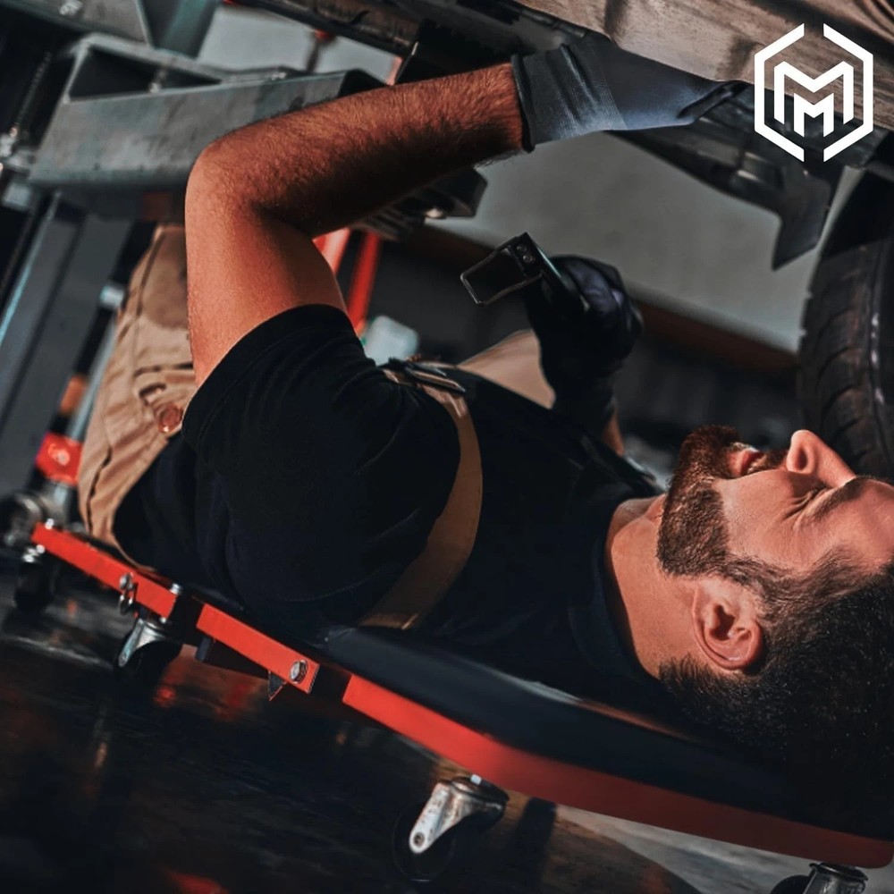 Durable Folding Car Creeper with Thick Padded Cushions - 330LBS Support