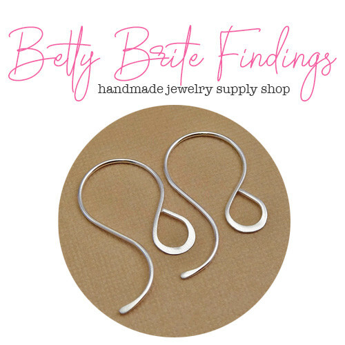 Hammered Earring Hook Sterling Silver, Threader Earring Hook Sterling Silver