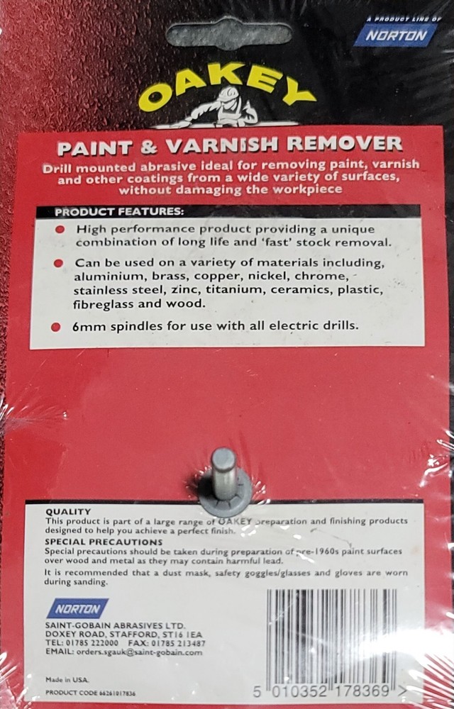 Norton Paint Remover Pad For Drills