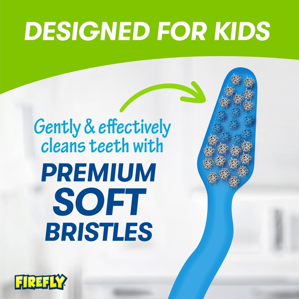 Firefly Hot Wheels Toothbrush Value Pack, Soft Bristle for Multi