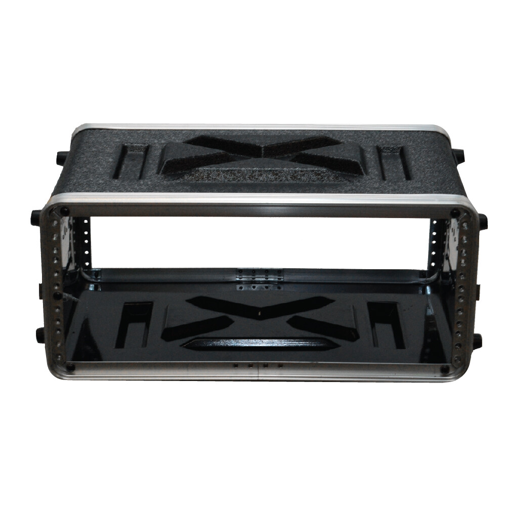 Lightweight 4 Space Mid-Size ABS Rack Case - 4U PA DJ Medium Depth Rack Case