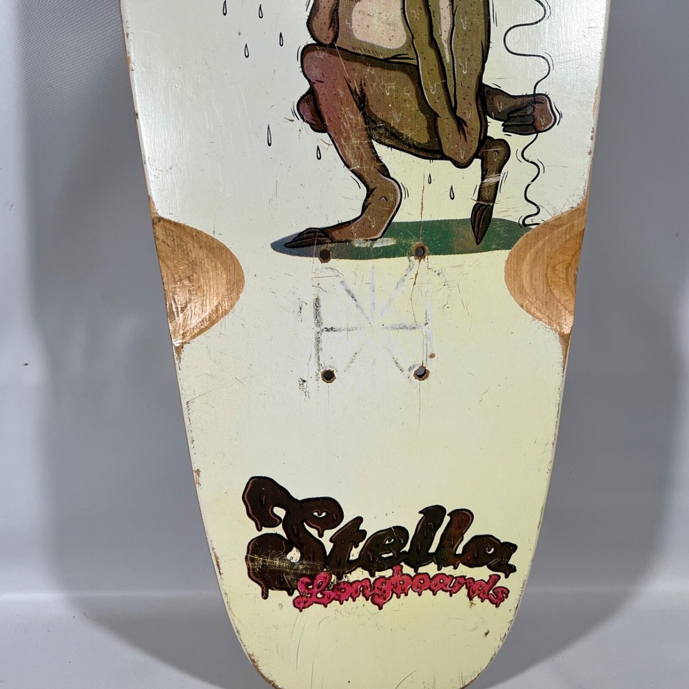 Stella Sloth Longboard Skateboard Deck Kicktail 34” Discontinued Wall Hanger n