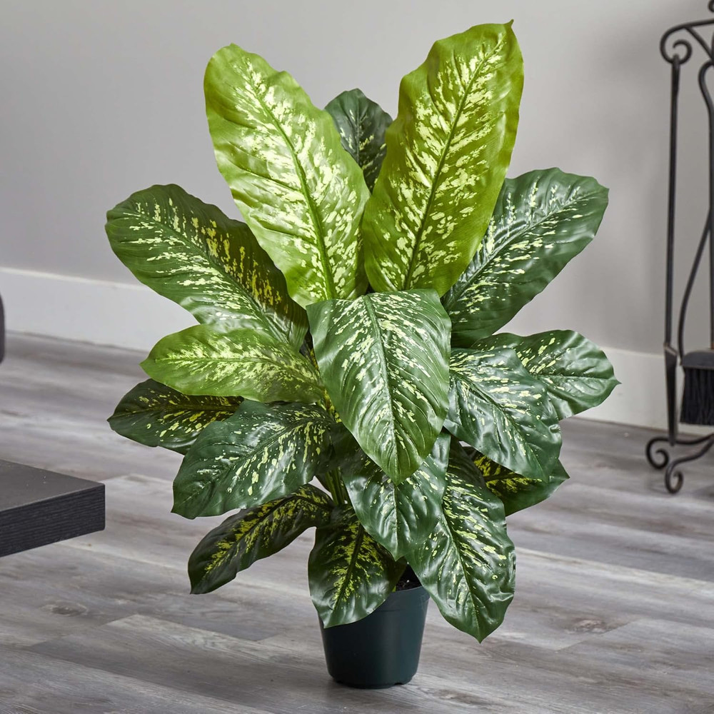 34In. Dieffenbachia Artificial Plant (Real Touch)