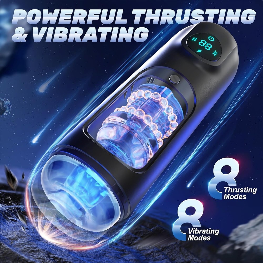Male Masturbaters Automatic HandsFree Rotating Cup Thrusting Stroker Lubricants