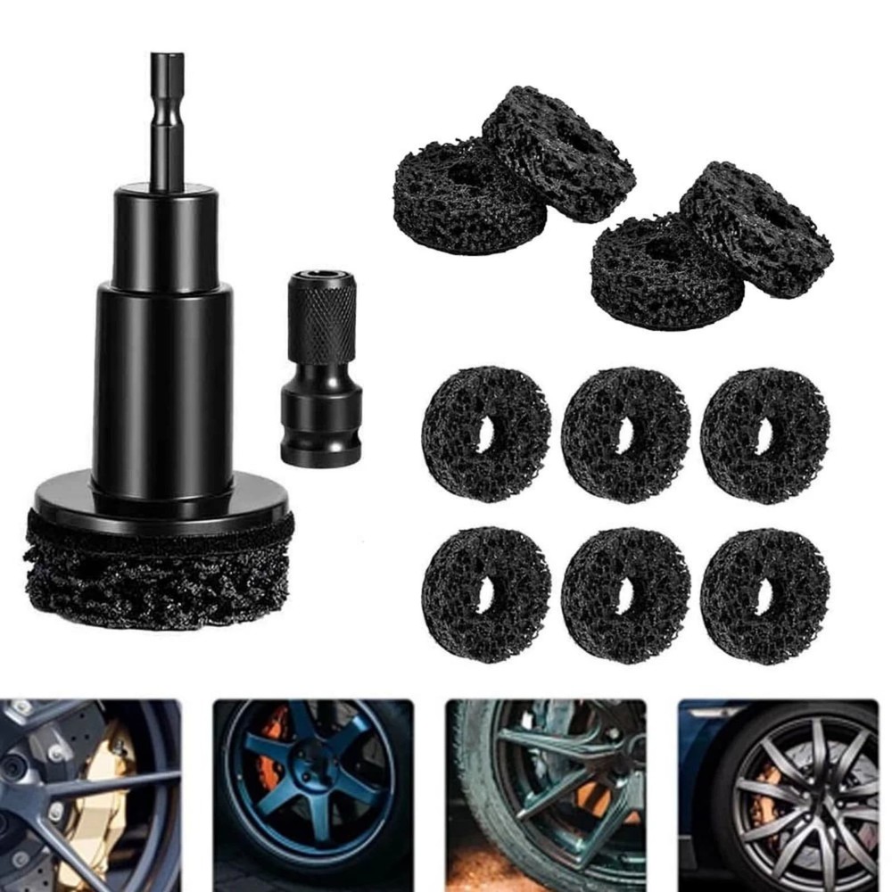 Stud Rust Removal Tool Kit Wheel Hub Cleaner Brake Hub Resurfacing 1/2" Drill