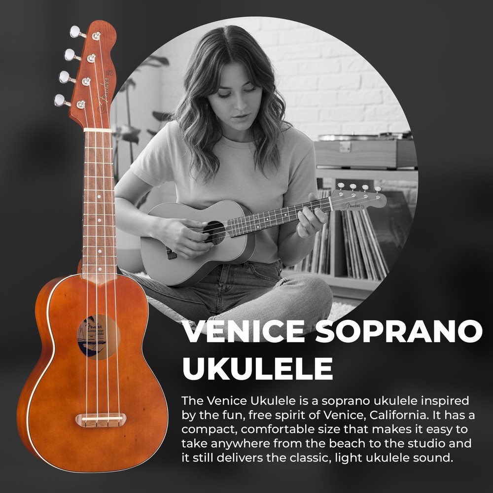Fender Venice Soprano Ukulele - Natural