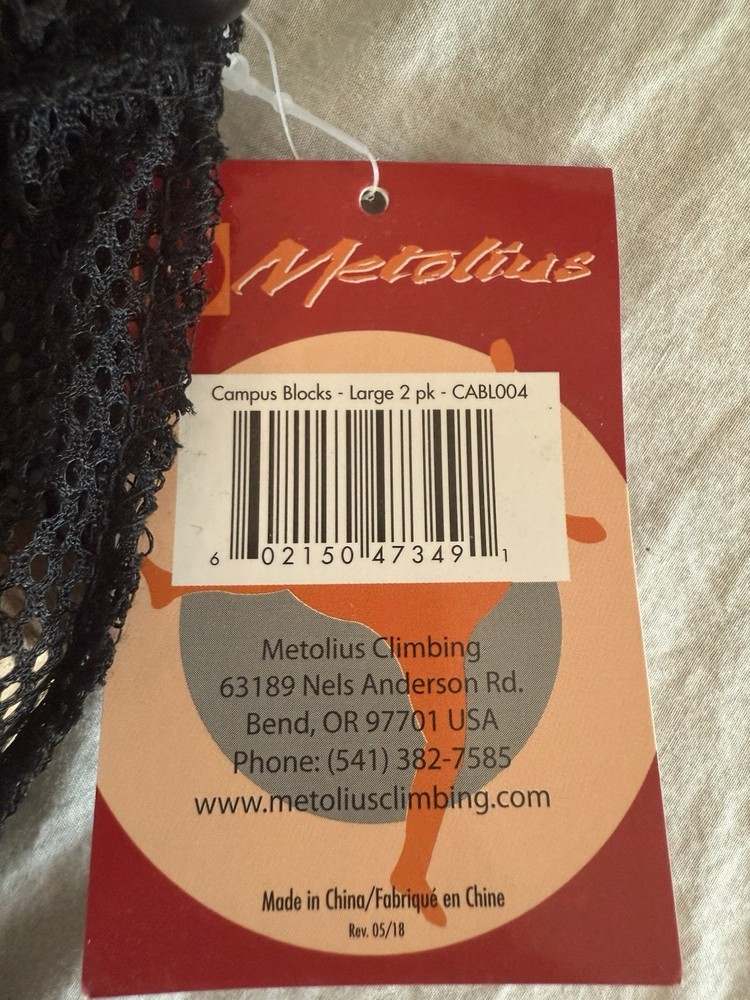 Metolius Campus Blocks Large 2 Pack Climbing Hand Grip Training - New with Tag
