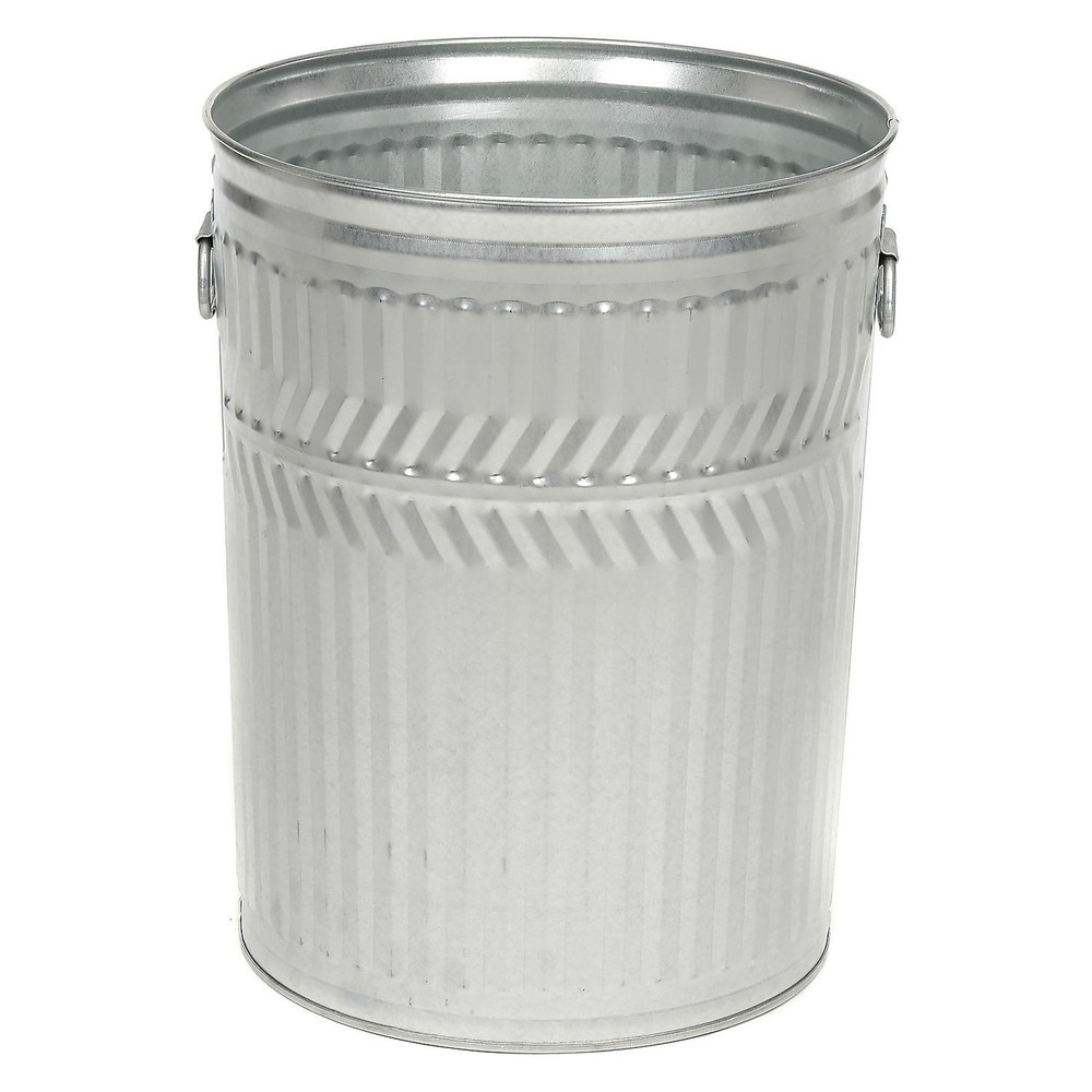 Galvanized Steel Garbage Can Heavy Duty 32 Gallon