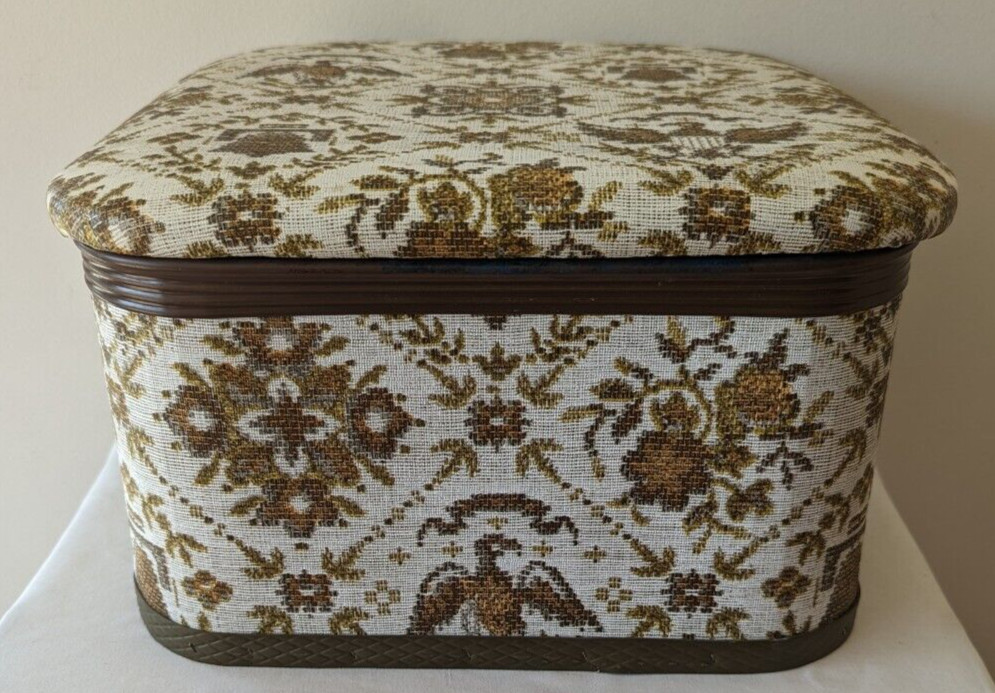 Vintage Redmon Co. Sewing Box Basket Hinged Lid