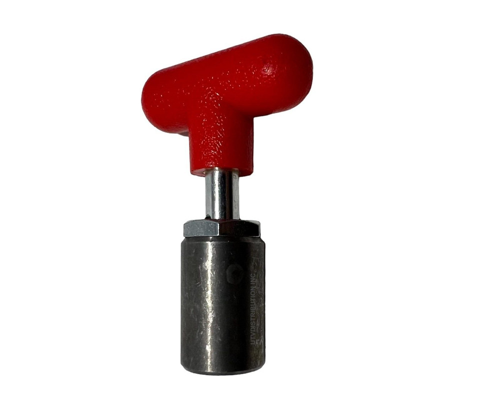 T Handle Spring Loaded Steel Body Pull Pop Pin 1/2" Locking Straight Red