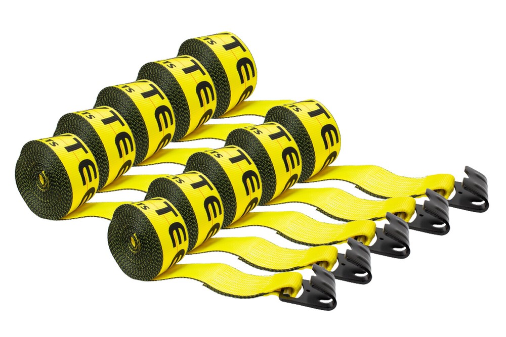 (10 Pack) 4 in. x 50 ft. Winch Strap with Flat Hook