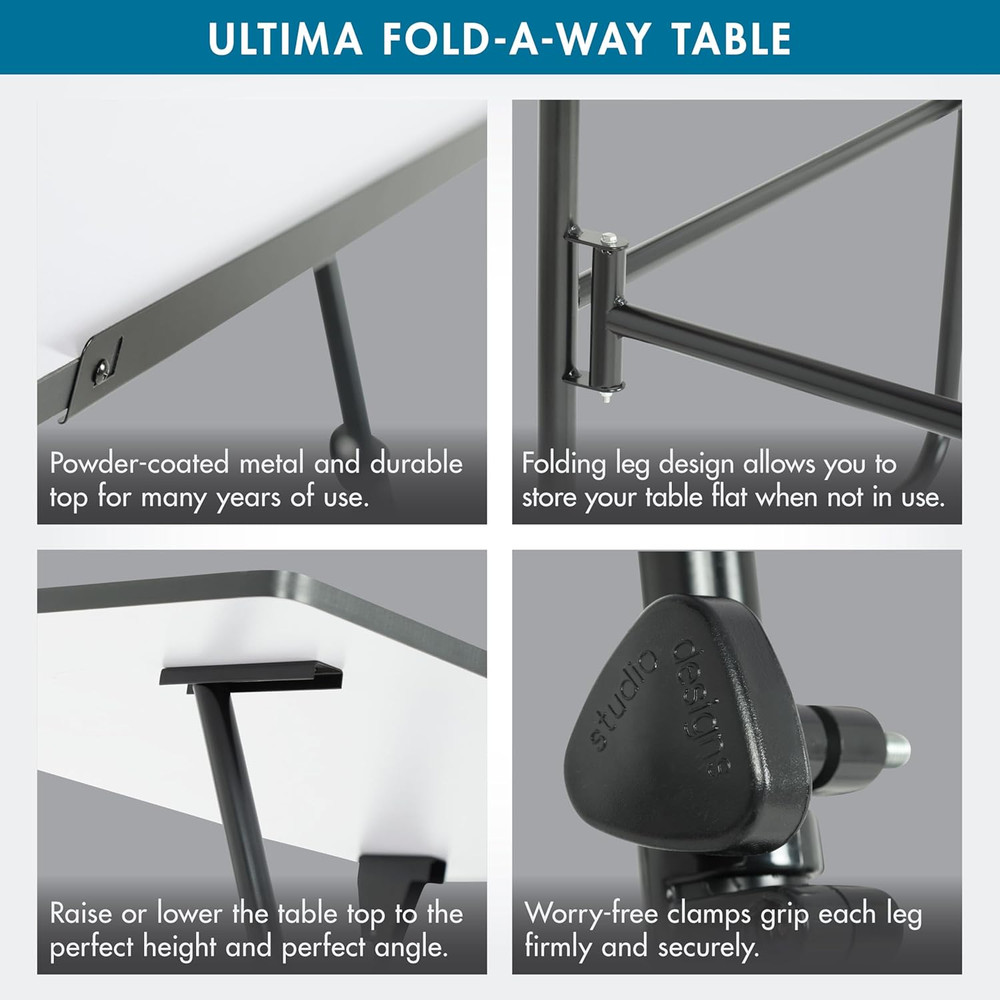 Studio Designs Ultima Foldable Table - Black, Versatile & Stylish Solution