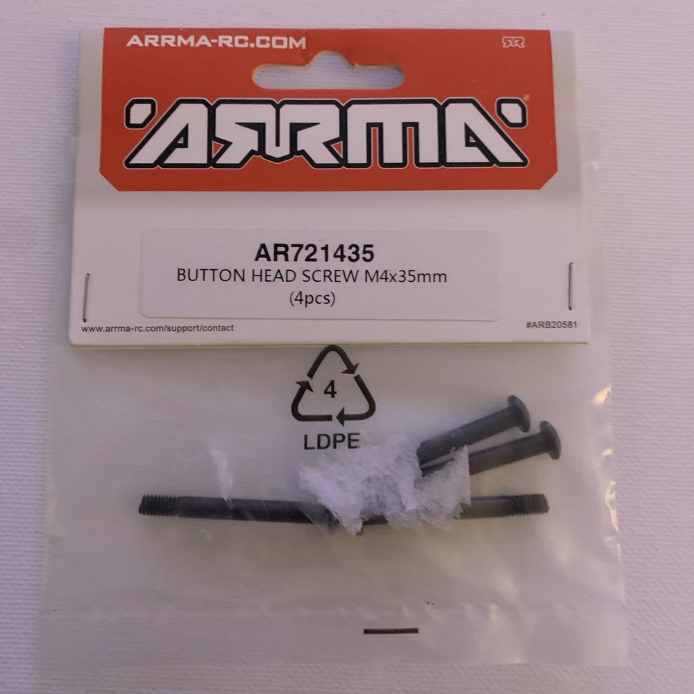 Arrma M4 x 35mm Button Head Hex Screws AR721435 NEW