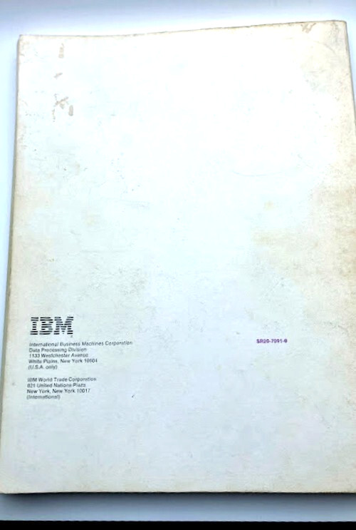 Vintage IBM OS/VS1 Basic Operations Illustrations Guide 1972 PC Programming