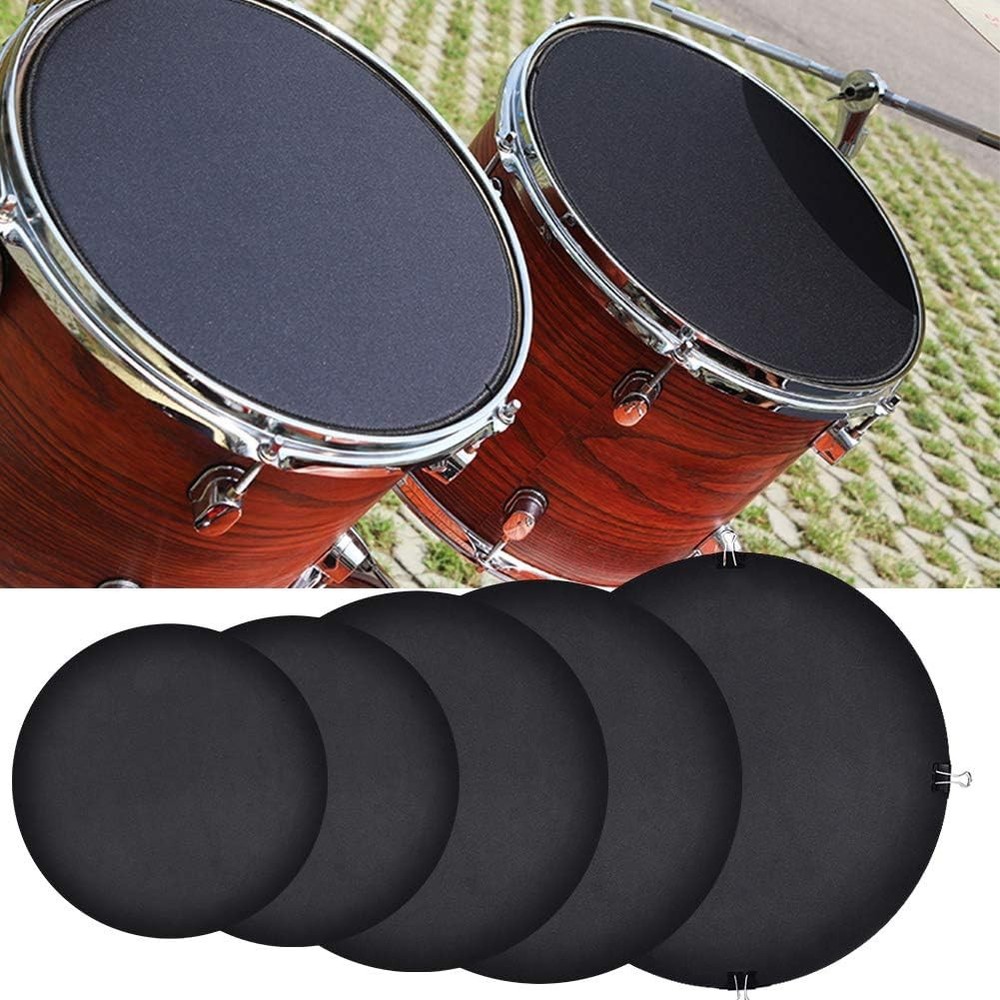 EBTOOLS Drum Practice Pad Set (10pcs) – Drum Mutes / Silencer Pads