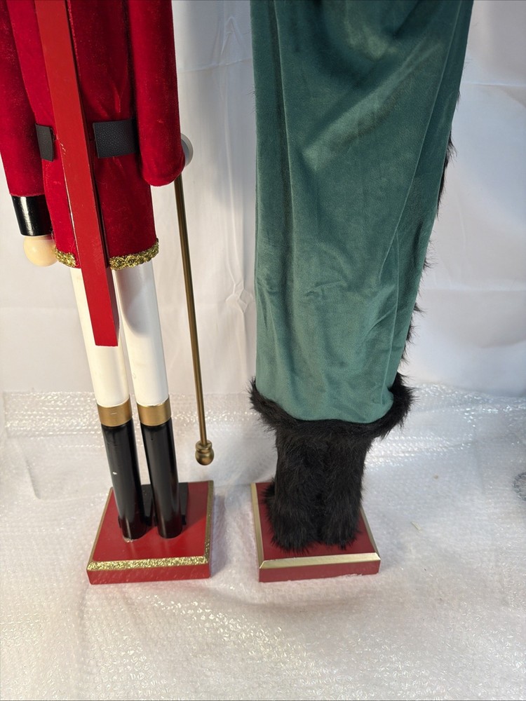42" Christmas Black African American King Nutcracker Crown&Nutcracker Guards Set
