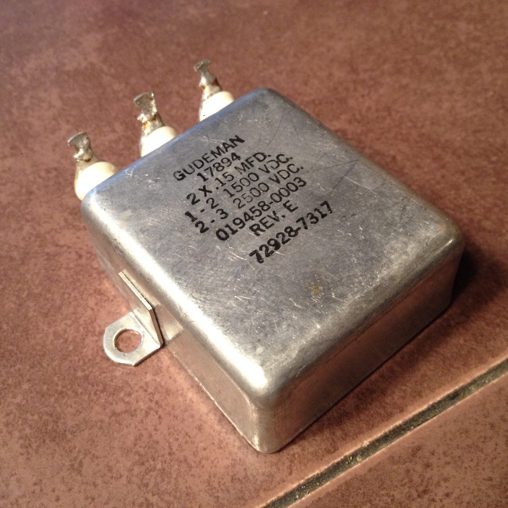 Gudeman 17894 , .15MFD, 1500/2500VDC Capacitor.