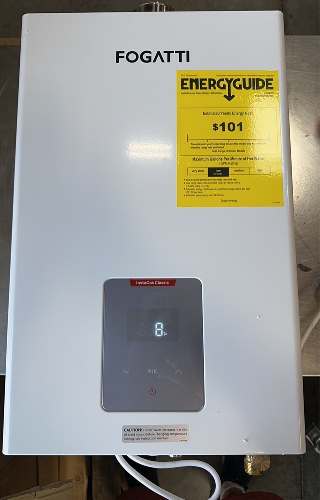 USED-13L Indoor Tankless Water Heater Natural Gas 4.0 GPM 90,000 BTU Instant Hot