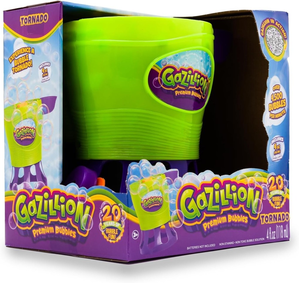 Tornado Bubble Machine, Kids Toy Bubble Blower, 4500 Bubbles per Minute, Outd...