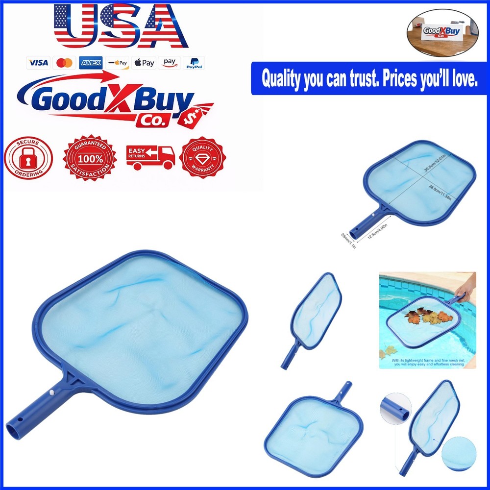 Lightweight Pool Skimmer Net Mesh Frame for Debris Removal - Blue, 12.5cm Han...
