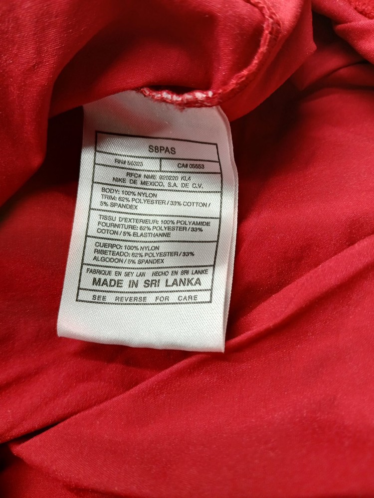Vintage Nike Golf Windbreaker Pullover Jacket Mens Size Medium Red Nylon