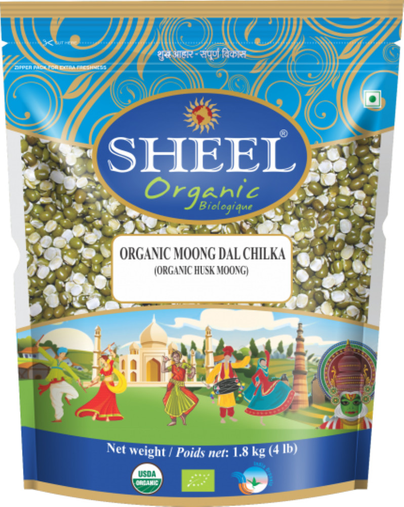 Sheel Organic Moong Dal Chilka - 4 lbs