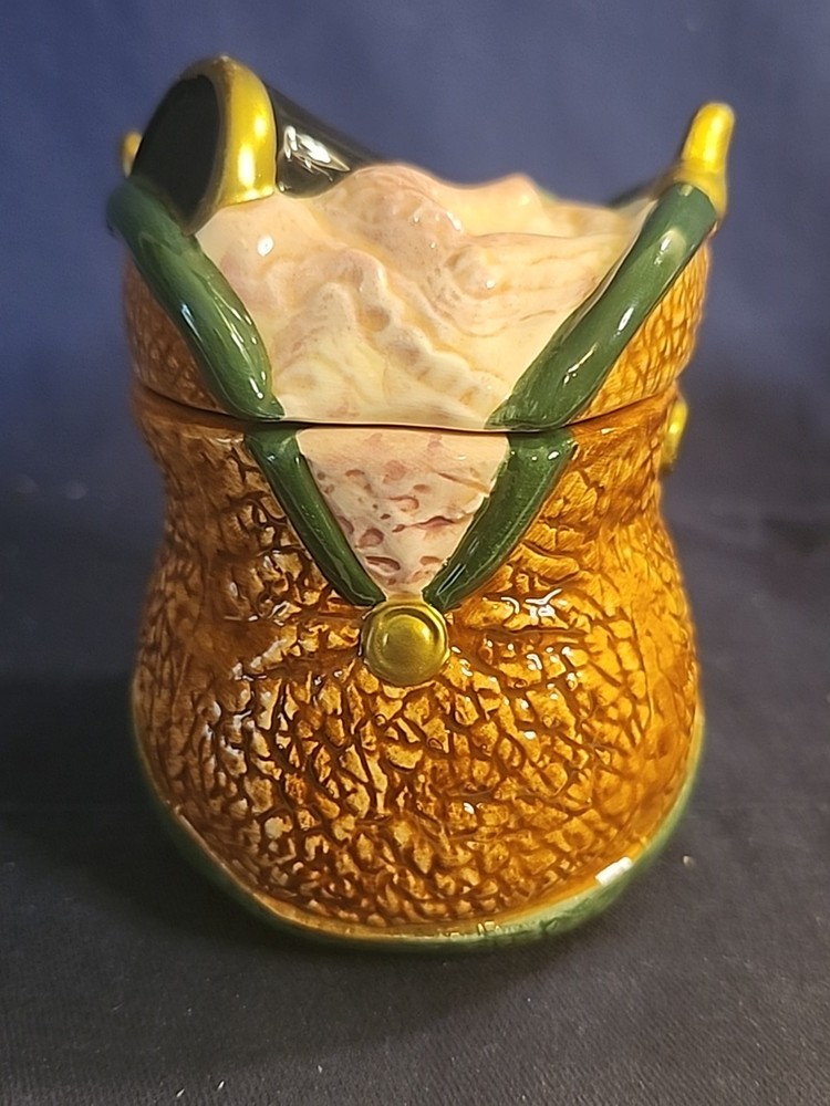 Fitz & Floyd Omnibus Hand Painted Purses Creamer & Sugar