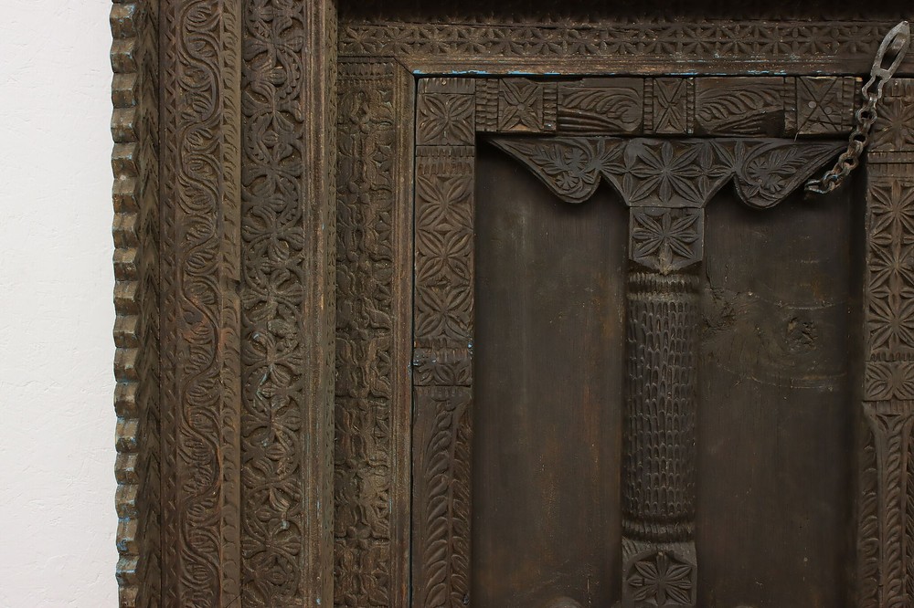 Indian Architectural Salvage Carved Temple Doors & Frame #52039