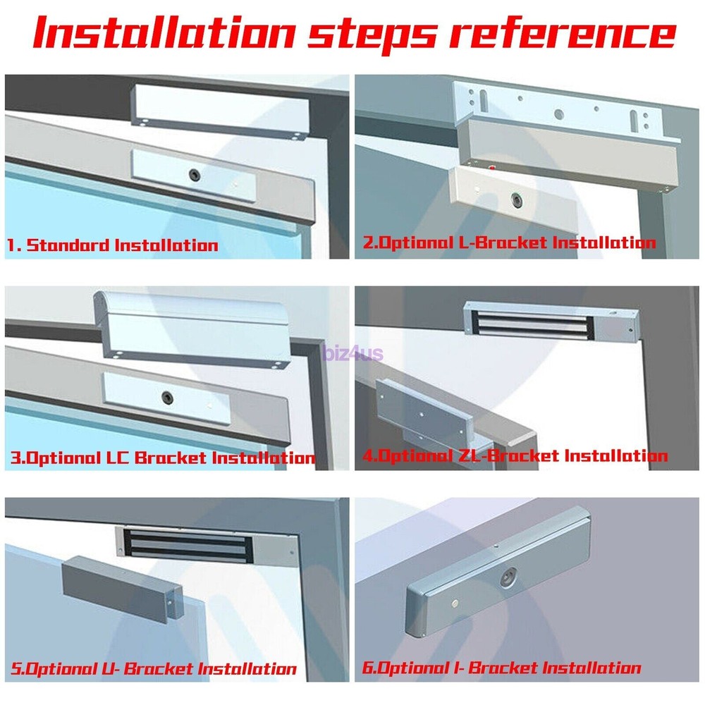 Electromagnetic Lock Flush Mount 350lbs 180kg Holding Force Embedded US SHIP
