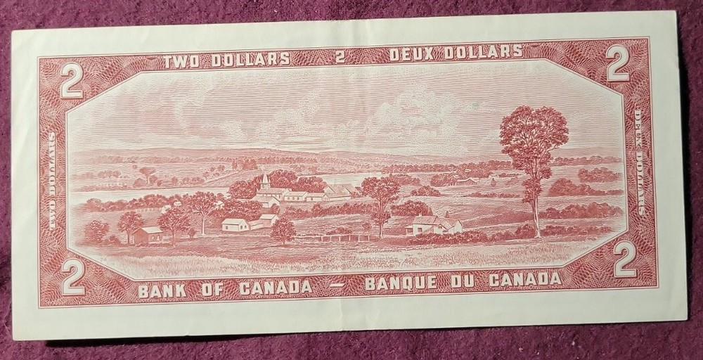 1954 Canada $2 - G/R Block - BC-38b - Solid VF+