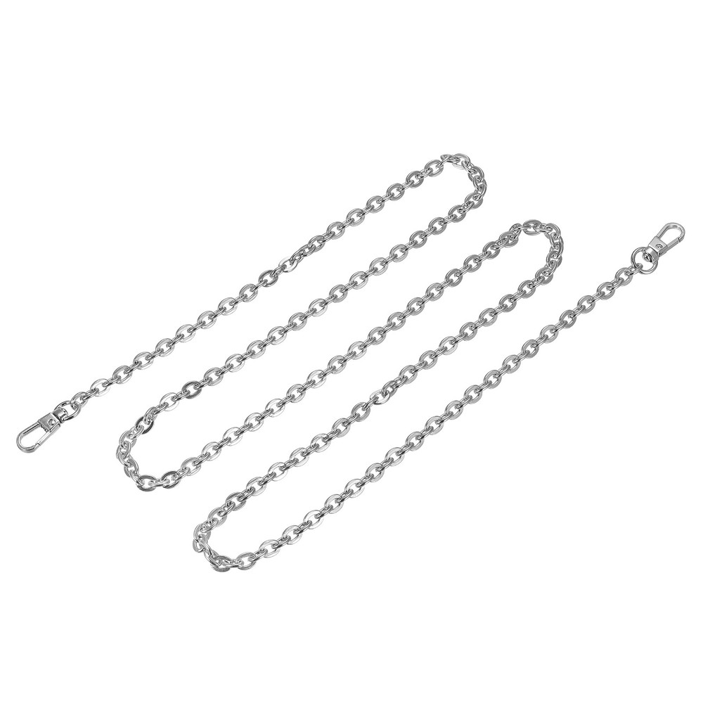 47"x0.24" Purse Chain Strap, Purse Handle Shoulder Replacement Strap(Silver)