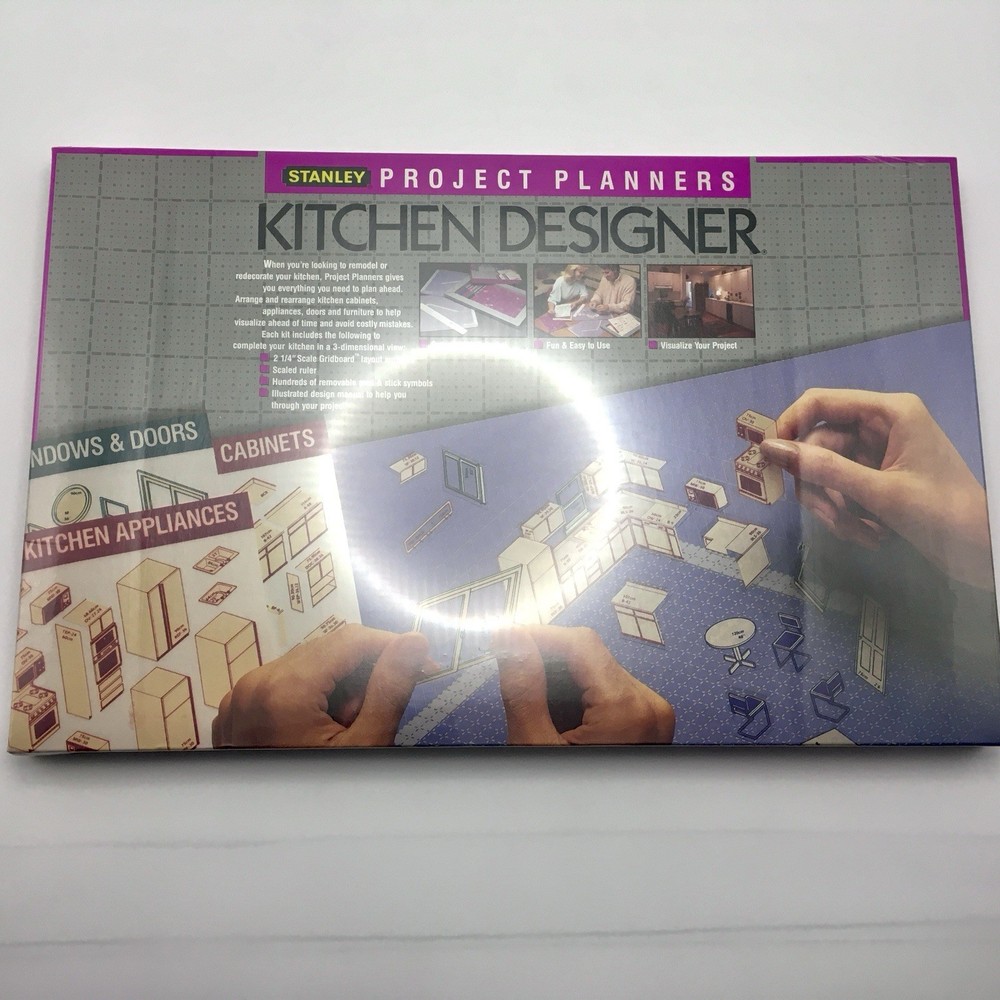 New & Sealed VTG Stanley Project Planner - Deck Designer & Kitchen Designer Pair