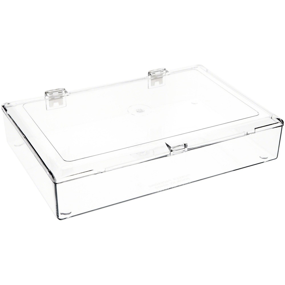 Pioneer Plastics Clear Rectangular Hinged Container, 9.5" x 6.25" x 1.5625"