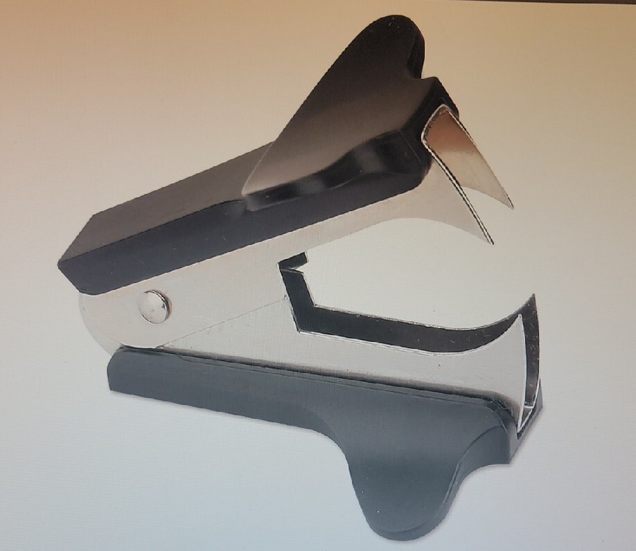 Universal Jaw Style Staple Remover, Black. New