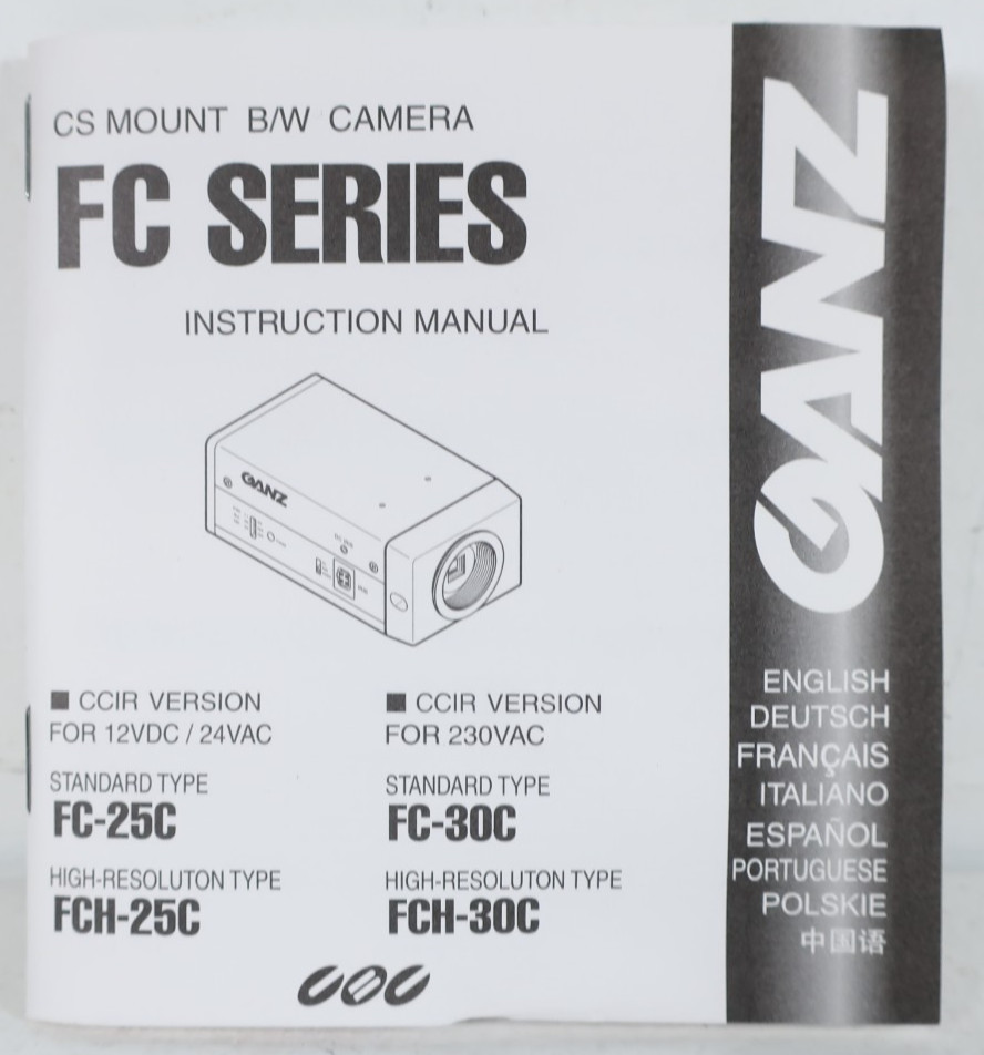 GANZ FCH-30C FCH30C Security Camera CCTV
