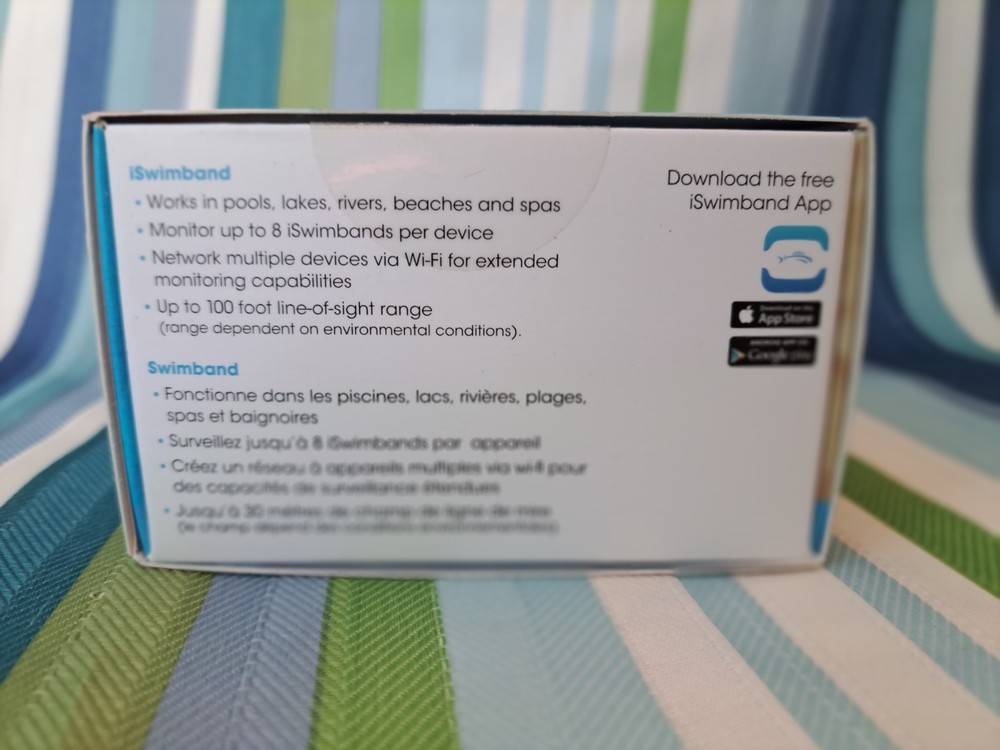 NIB iSwimband Wearable Drowning Detection Device Bluetooth Apple BIN06