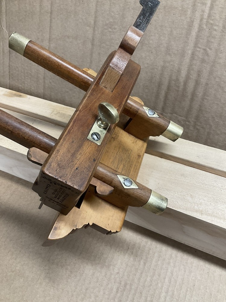 TYZACK WEDGE STEM BEECH PLOUGH PLANE,