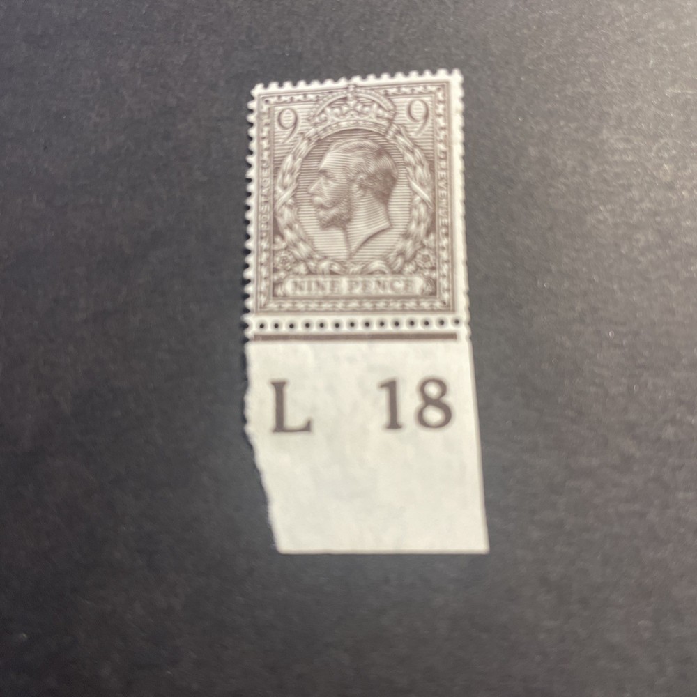 SG392 / N29  9d Agate L17 Imp Control. Mint