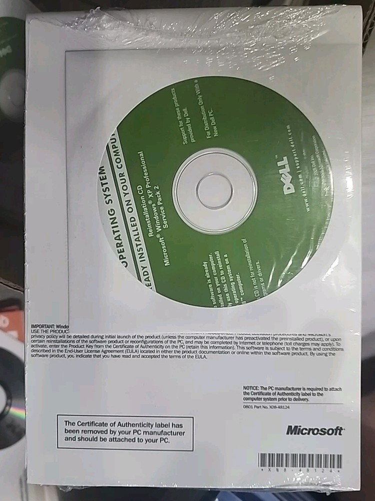 Dell Reinstallation CD Microsoft Windows XP Professional Pro Service Pack 2 SP2