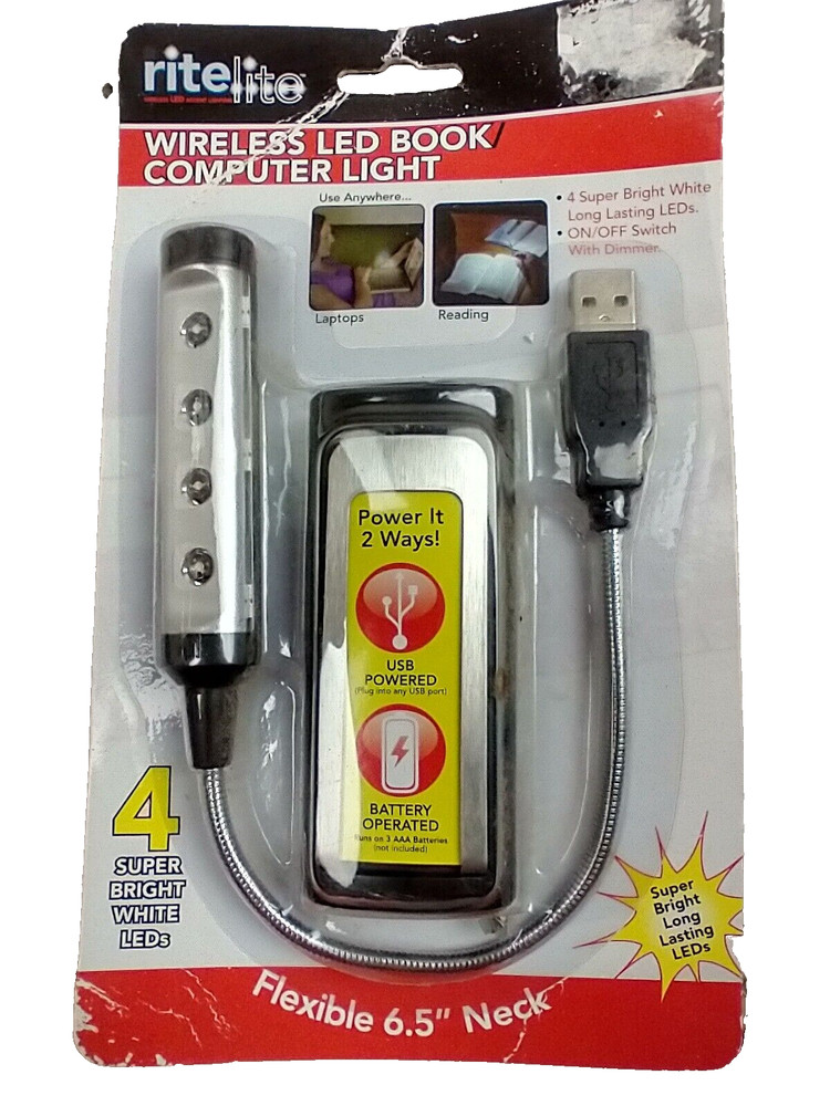 NEW - Ritelite LPL792 Wireless USB 5-LED Touch-On Computer Light