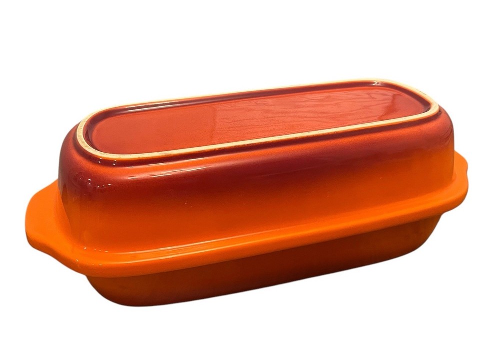 Hells Kitchen Artisan Bread Baker Gordon Ramsey 2.3 Quart Red Orange Stoneware