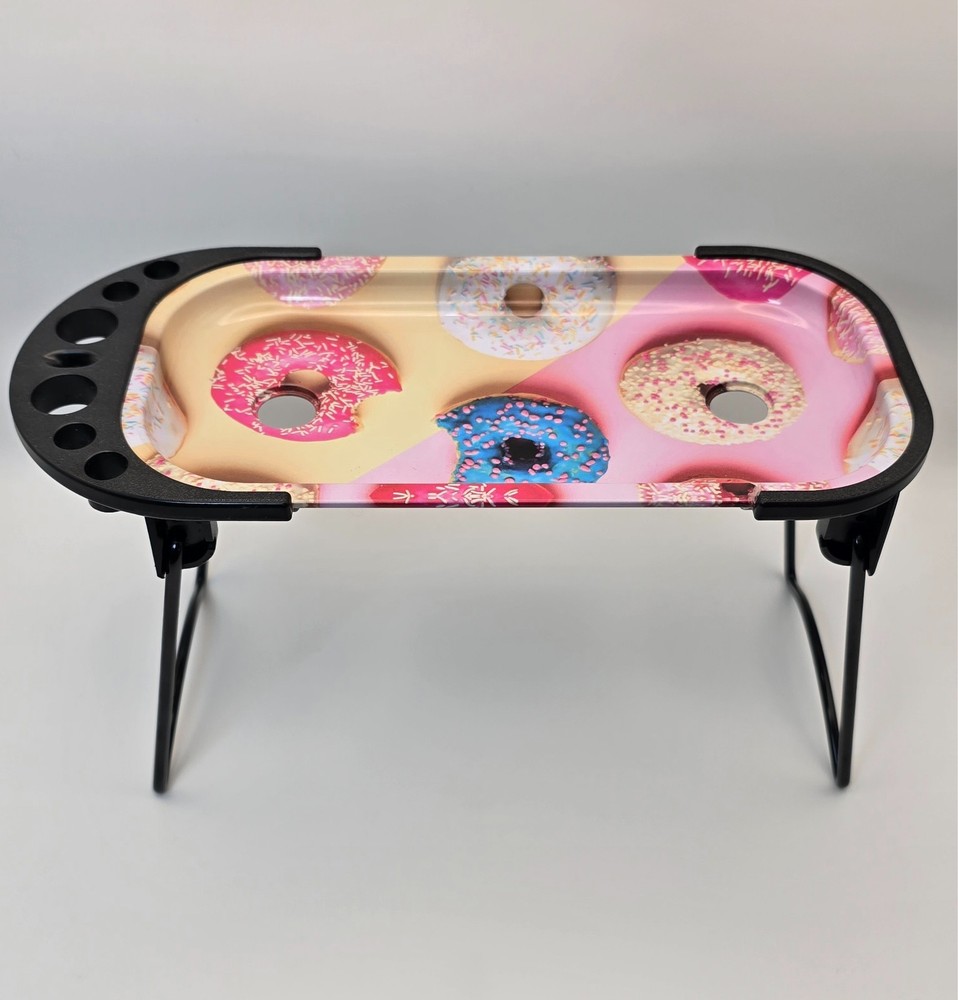 Rolling Tray Cone Loader, Metal Foldable Stand Rolling Tray Console