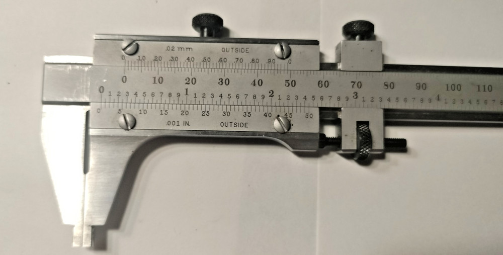 1 - Starrett #123 E & M 200mm/8" Master Vernier Caliper